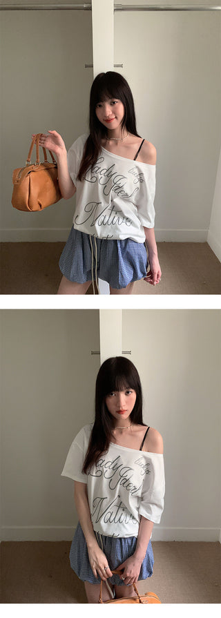 plaid puffy shorts