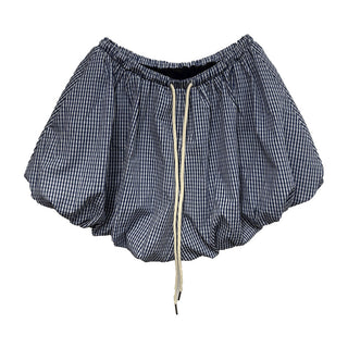 plaid puffy shorts