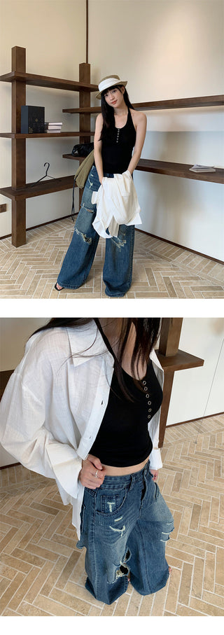street ripped jeans