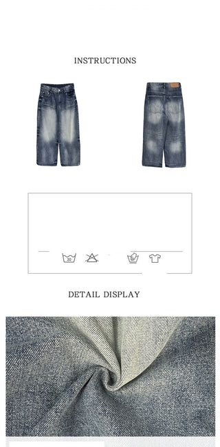 embroidered wide jeans