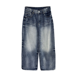 embroidered wide jeans