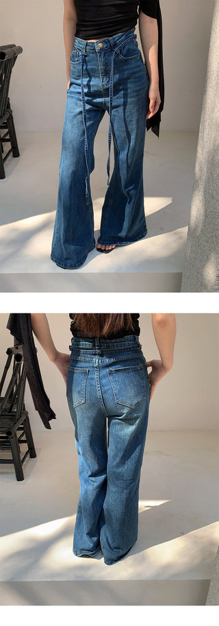 lace wide jeans