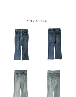 lace wide jeans