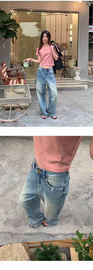 pocket ripped jeans
