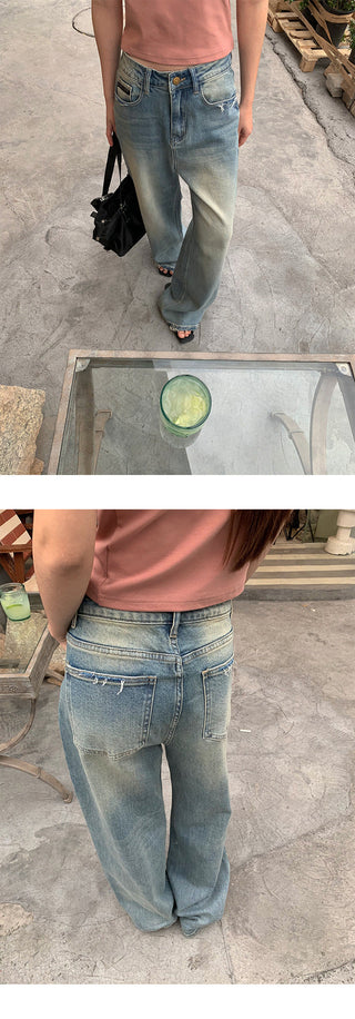 pocket ripped jeans