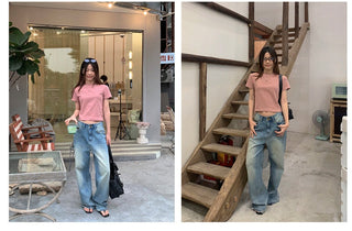 pocket ripped jeans