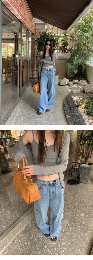 distressed cargo jeans