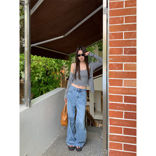 distressed cargo jeans