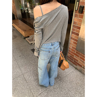 distressed cargo jeans