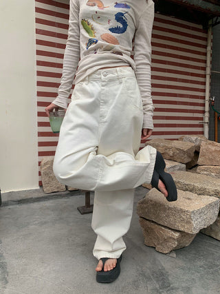 pocket wide jeans