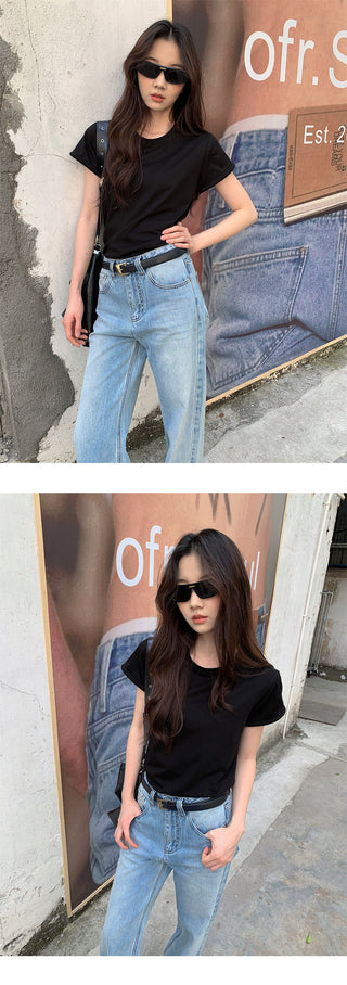 casual straight jeans