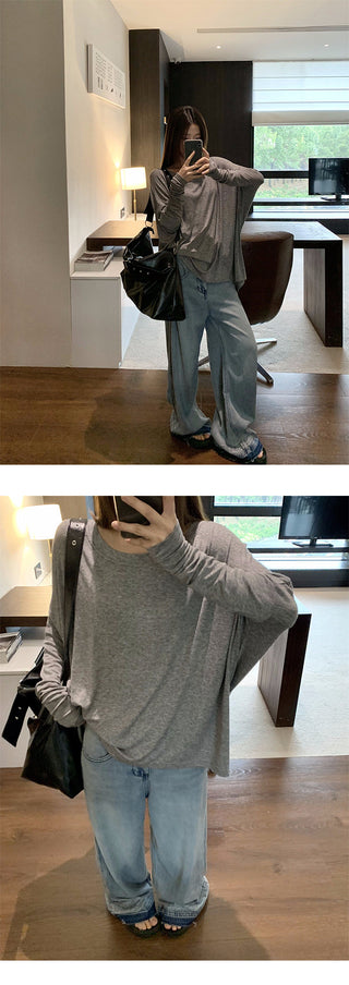 tie-dyed wide jeans