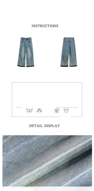 tie-dyed wide jeans