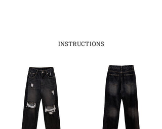 ripped wide jeans