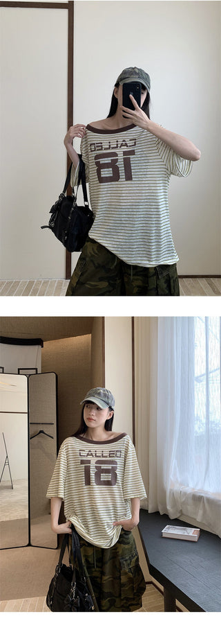 digital stripe Top