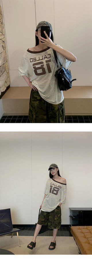 digital stripe Top