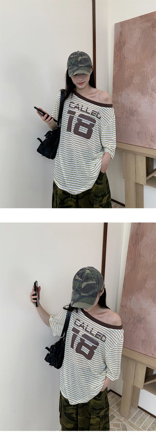 digital stripe Top
