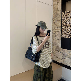 digital stripe Top