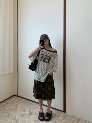 digital stripe Top
