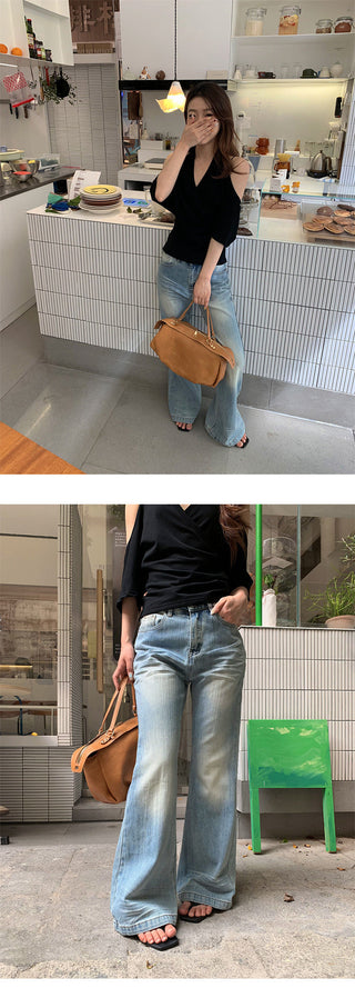 resin bootcut jeans