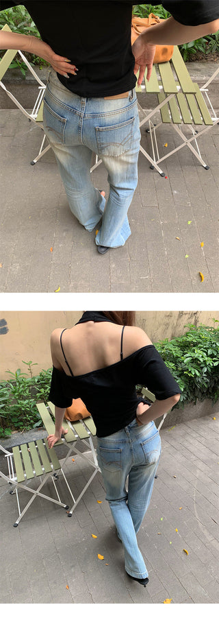 resin bootcut jeans