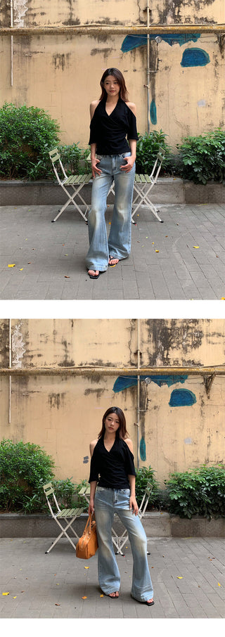 resin bootcut jeans