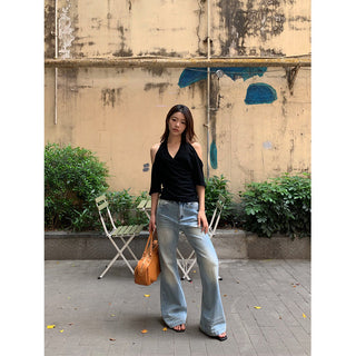 resin bootcut jeans
