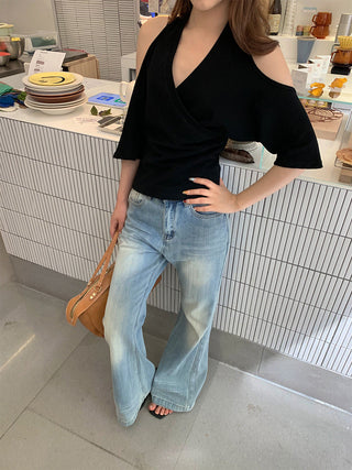 resin bootcut jeans