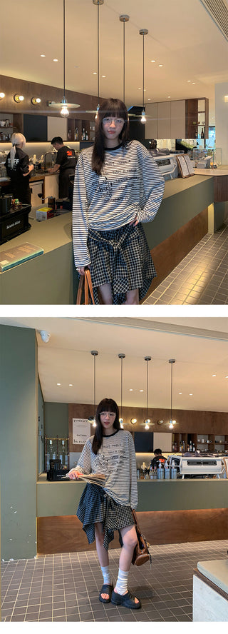 fake plaid skirt