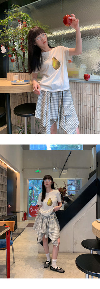fake plaid skirt