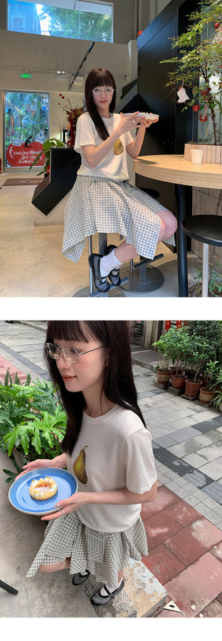 fake plaid skirt