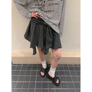 fake plaid skirt