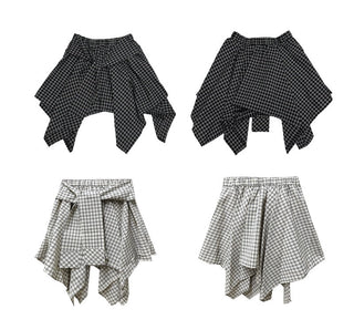 fake plaid skirt
