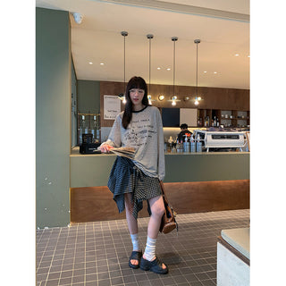 fake plaid skirt