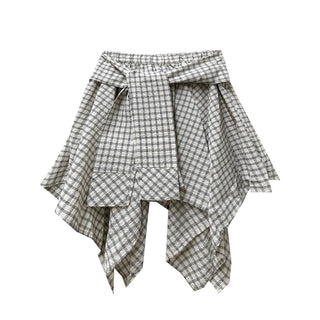fake plaid skirt