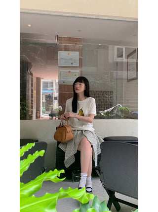 fake plaid skirt