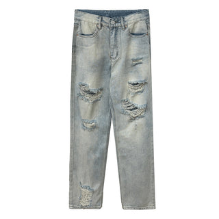 ripped straight jeans