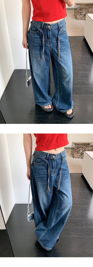lace wide jeans