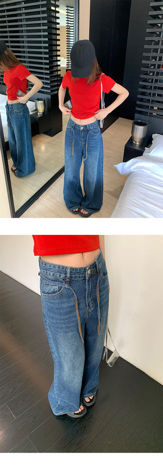 lace wide jeans