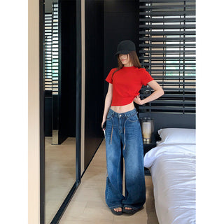 lace wide jeans
