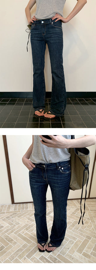 leather disc jeans