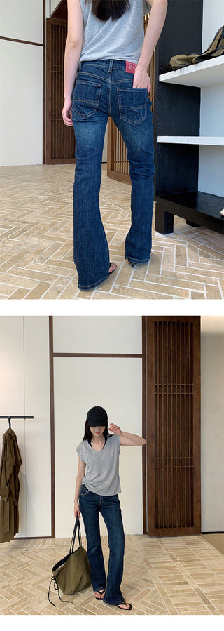 leather disc jeans