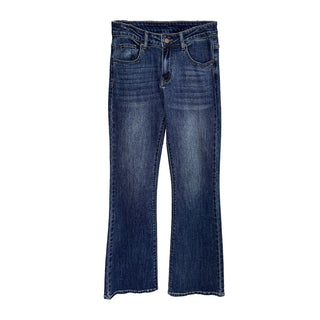 leather disc jeans
