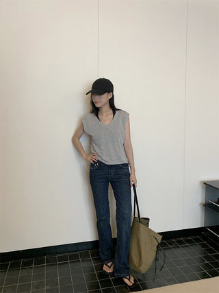 leather disc jeans