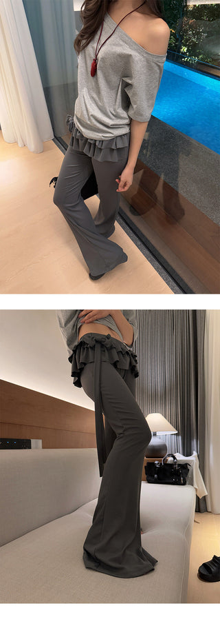 lace bootcut pants