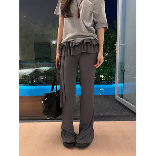 lace bootcut pants