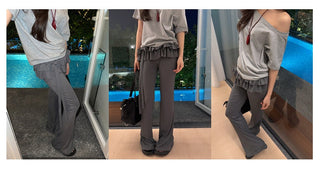 lace bootcut pants