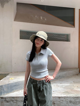 polo collar Top