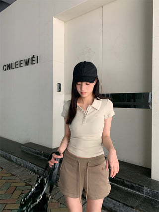 polo collar Top