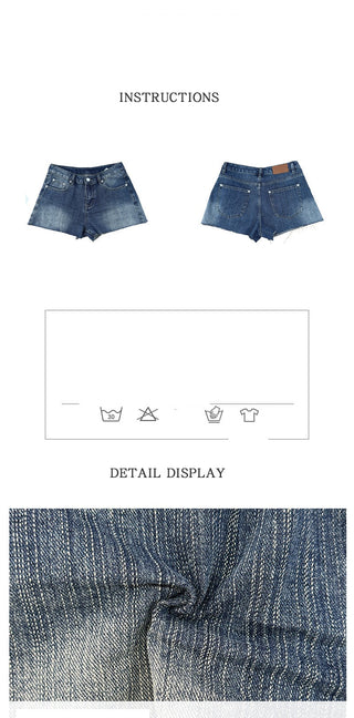 ripped denim shorts